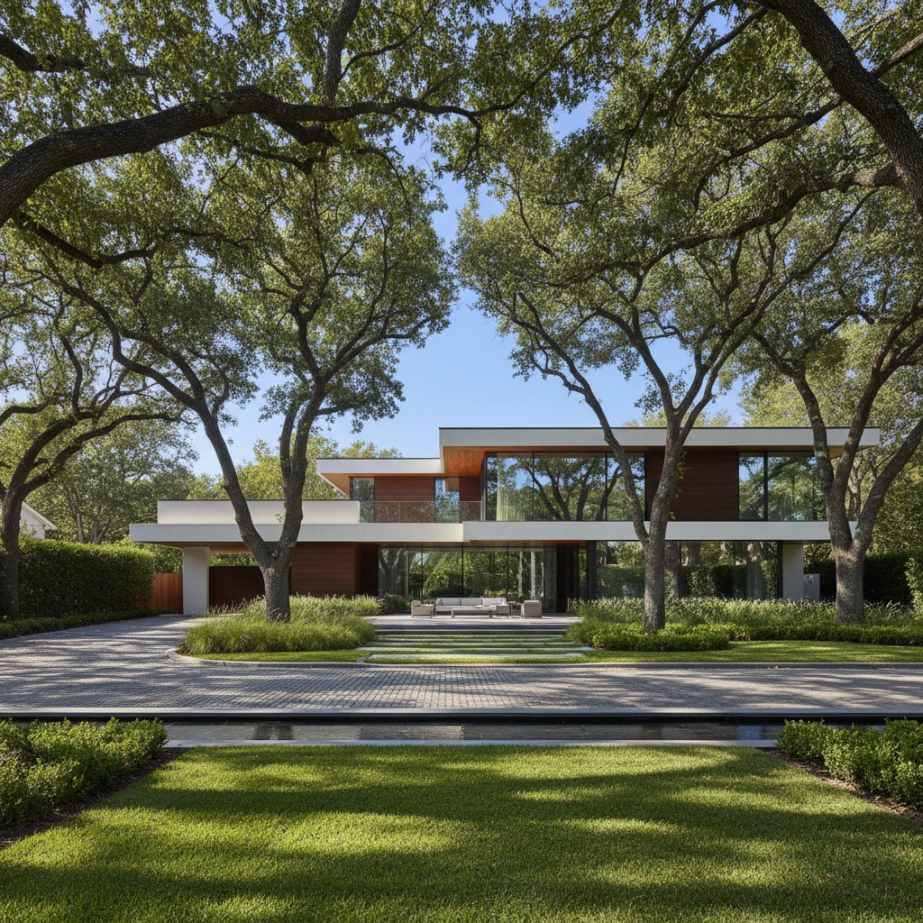 Premium investment property exterior with large lot, bright daylight, upscale residential neighborhood