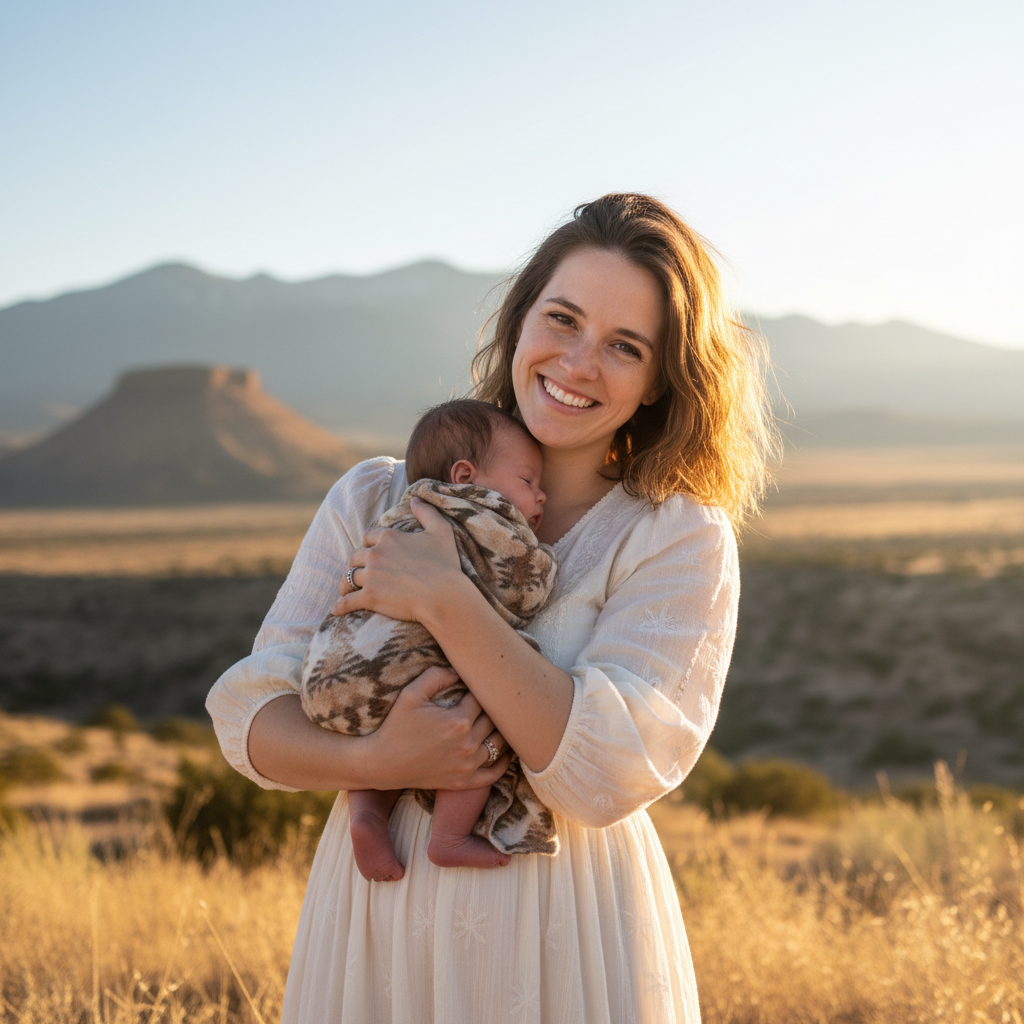 Renata Flores, new parent in Taos County New Mexico, Wellspring client