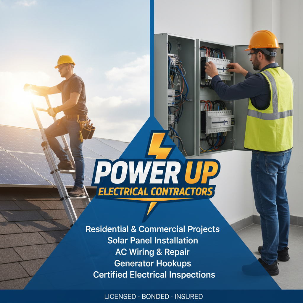 Electrician inspecting residential electrical panel in bright well-lit utility room