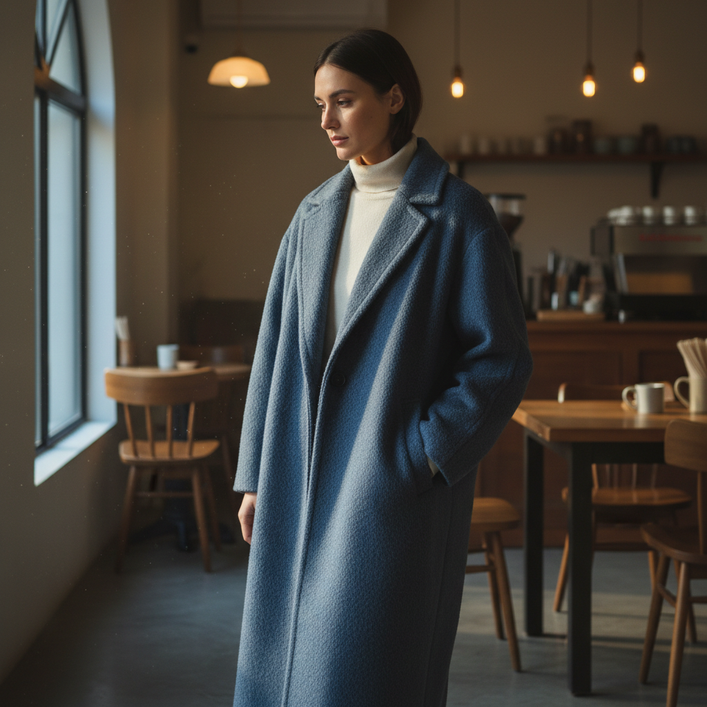 Fashion look of the day, stylish outfit, warm tones, editorial photography