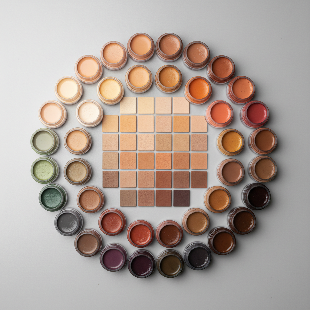 Basic makeup swatch photo with no styling