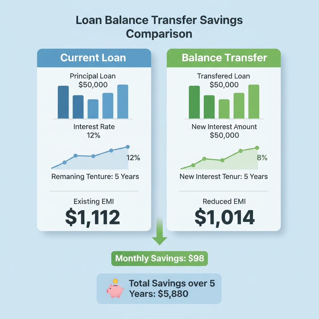 Home loan EMI reduction strategies showing prepayment impact and interest savings