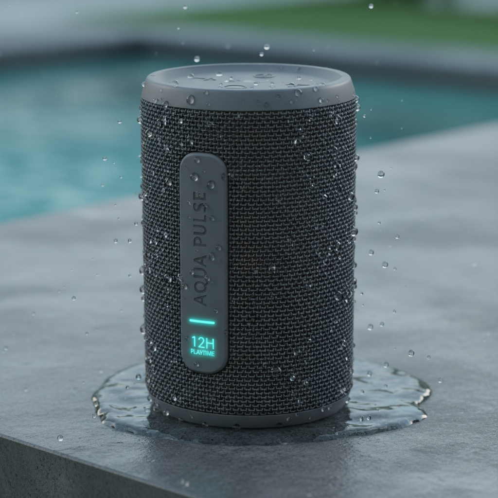 Portable Bluetooth Speaker product photo on clean neutral background