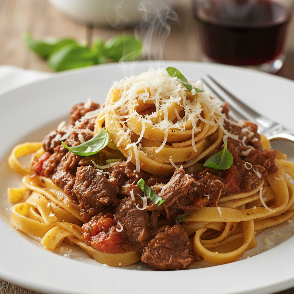 Tagliatelle al Ragù - Slow-cooked Bolognese beef ragù, hand-rolled egg tagliatelle
