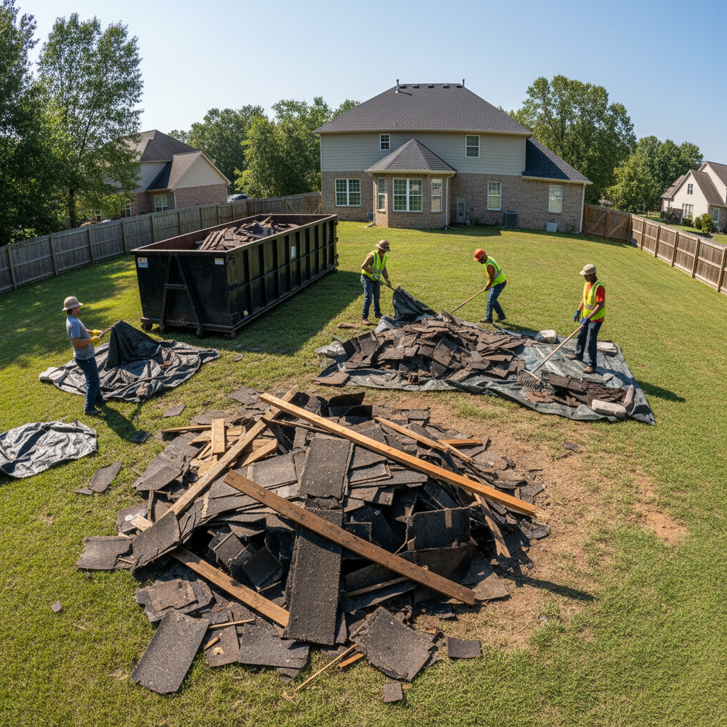 Clean property after complete debris removal following storm damage
