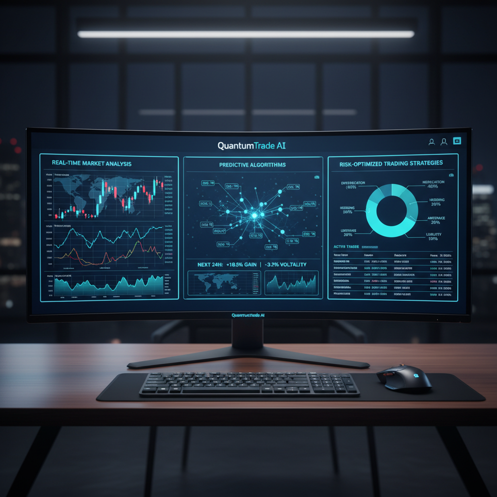 News trading article — dark atmospheric trading terminal background
