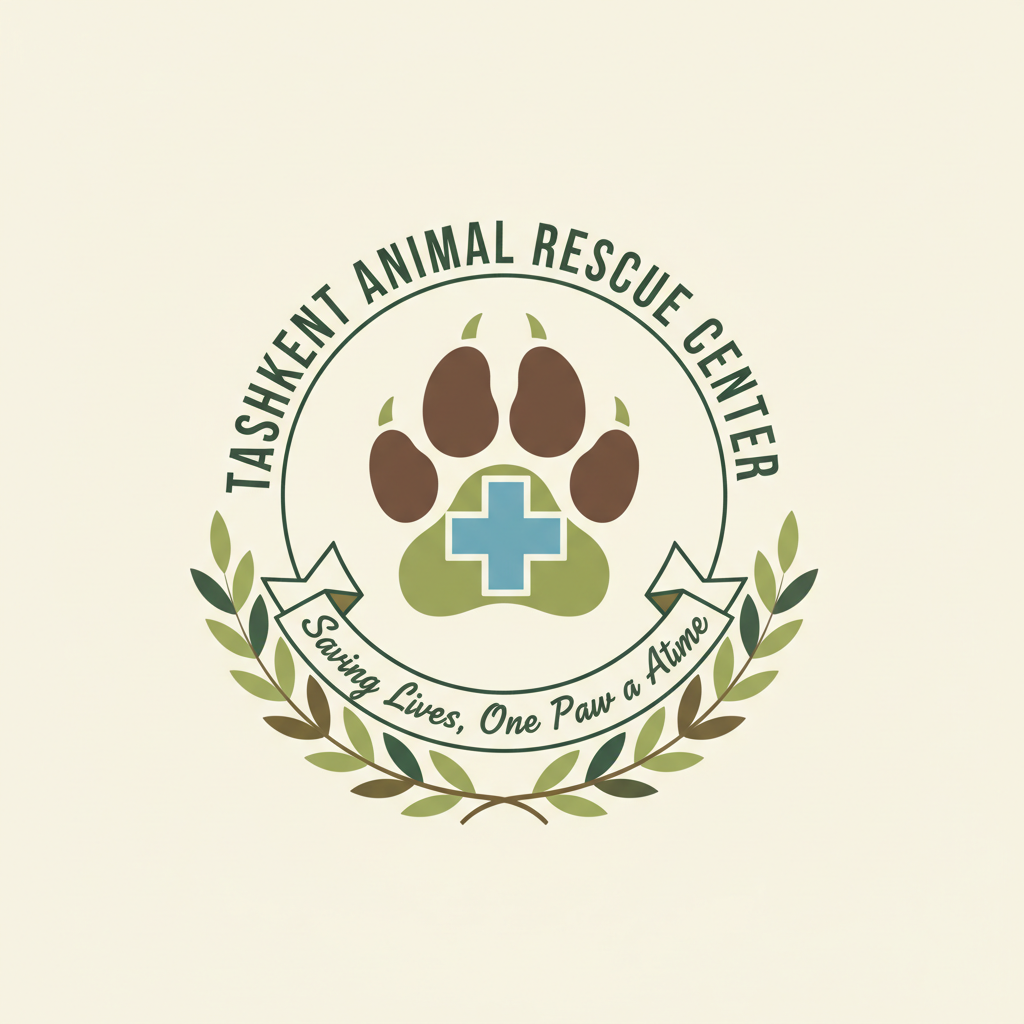 Логотип Tashkent Medical Center - зеленый крест с сердцем