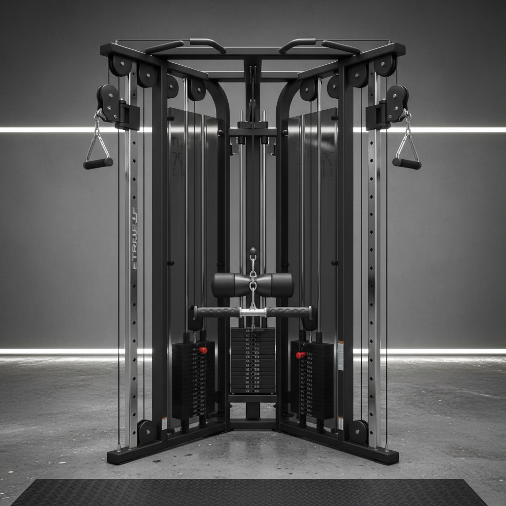 High pulley and row combination machine for comprehensive back and shoulder training