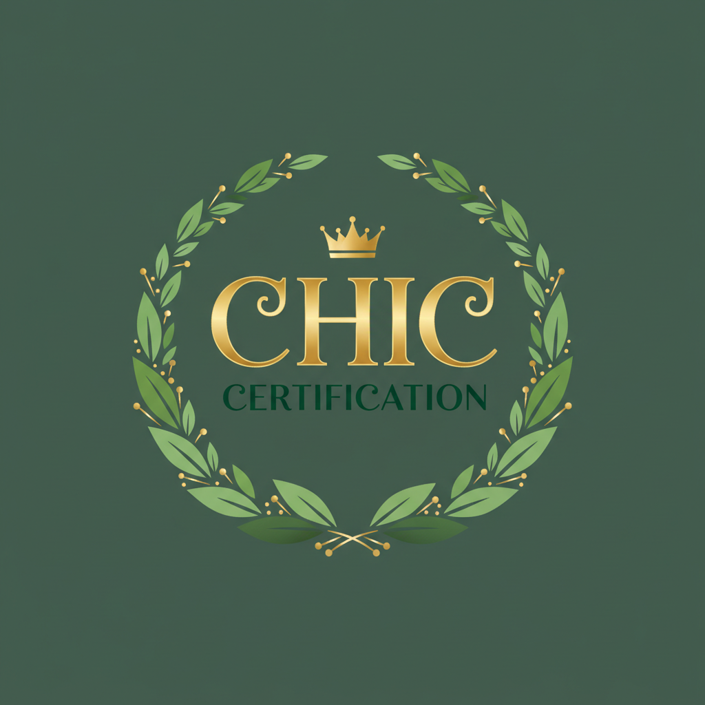 CHIC certification logo with green and gold colors