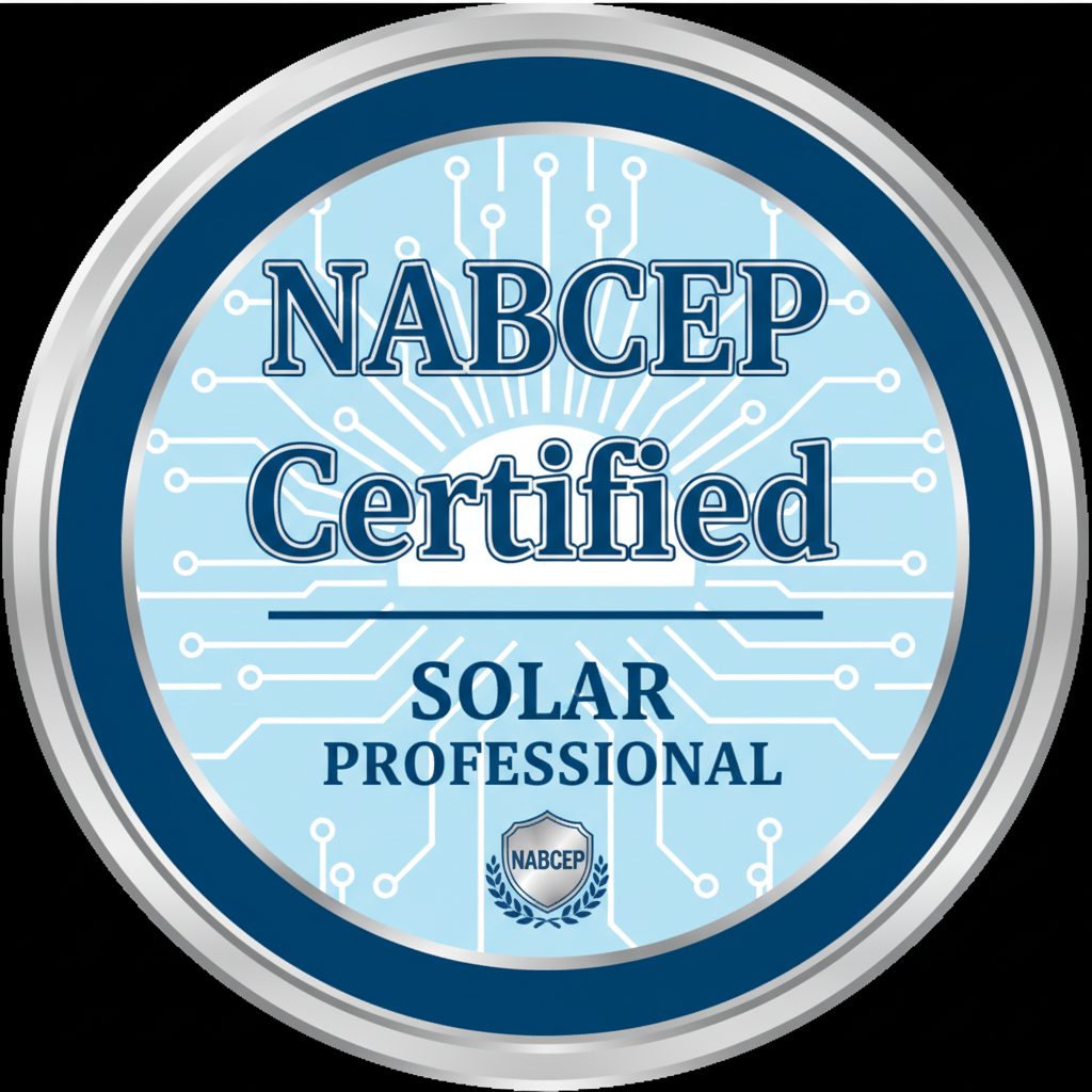 NABCEP certification logo badge