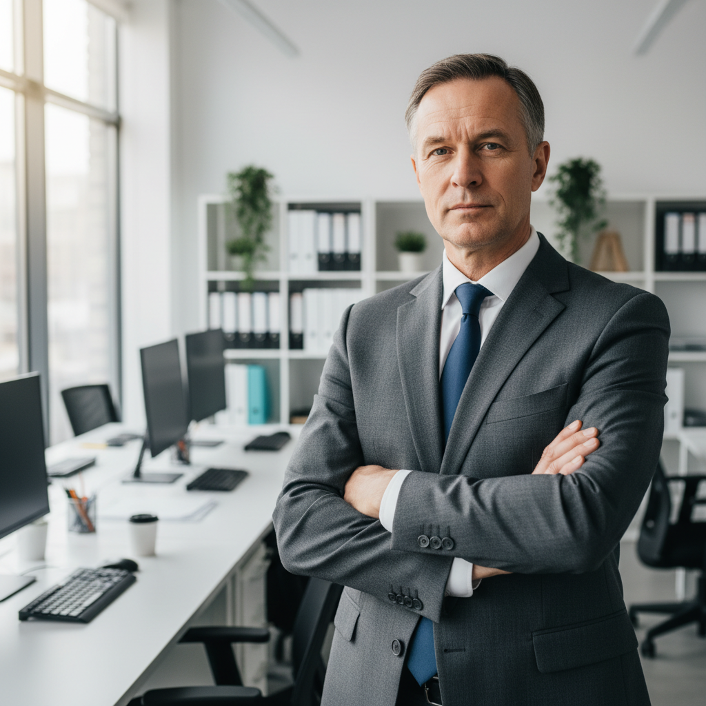 Marcus Webb, real estate flipper, confident man in his 40s