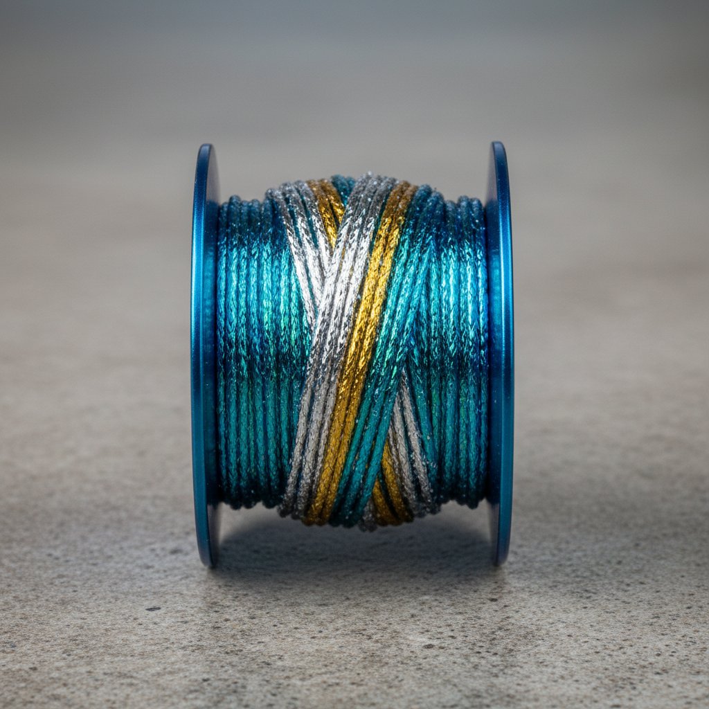 Competition grade 9-cord Chinese manja spool with metallic sheen, professional kite fighting string
