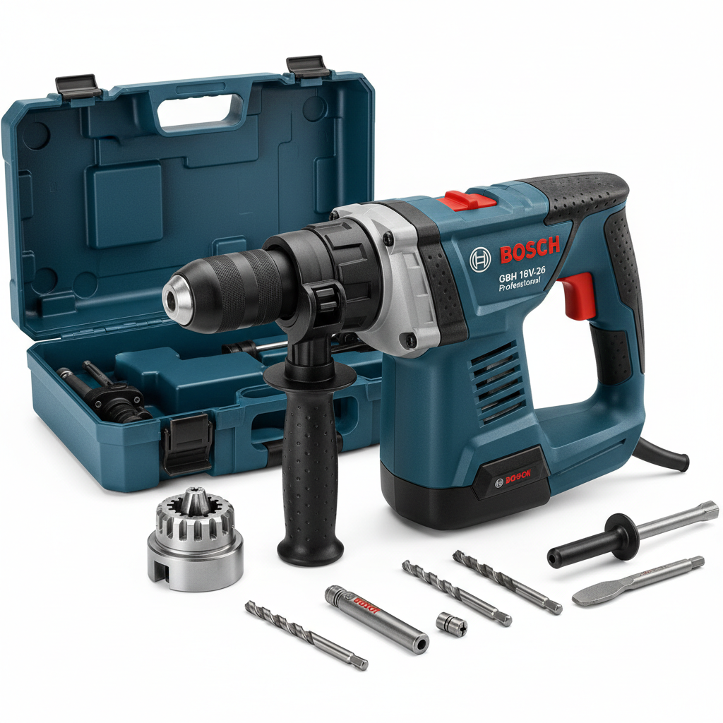 Bormaşină cu percuție profesională 850W cu accesorii