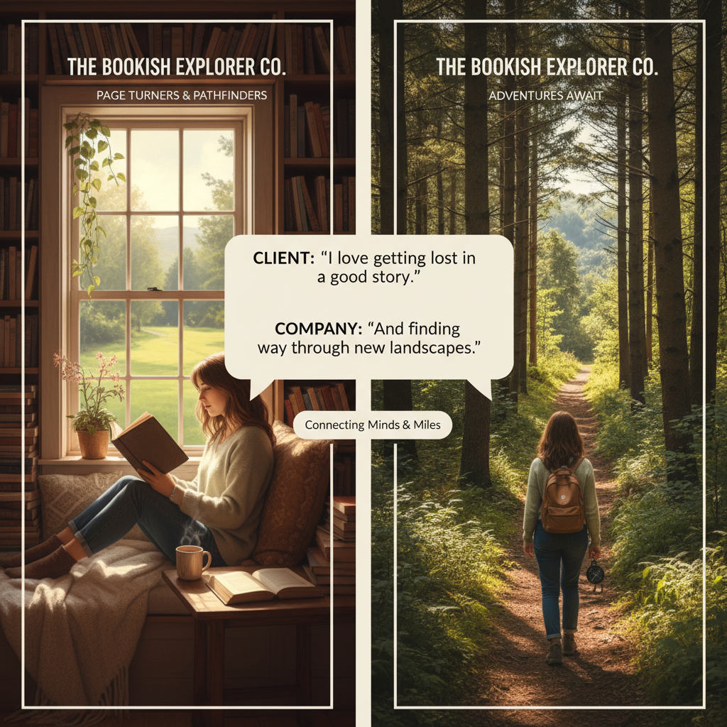 Ilustración para el artículo "Caminar y leer: dos formas del mismo movimiento interior", imagen literaria con tonos cálidos y ambiente intelectual