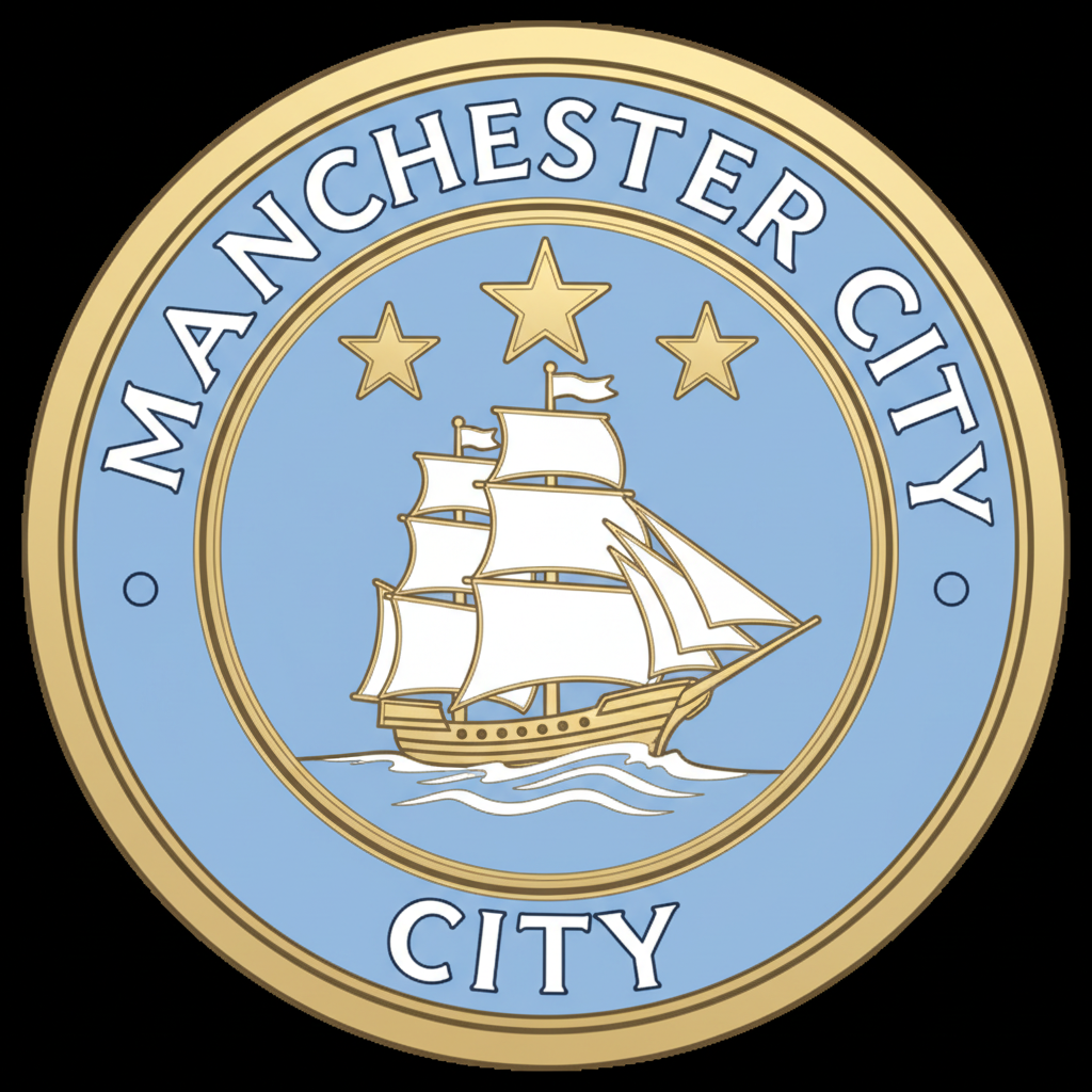 Manchester City FC sky blue circular badge