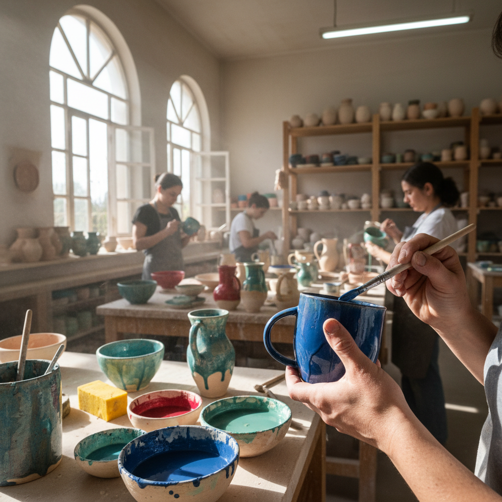 Clay throwing process reel — hands shaping ceramic on pottery wheel