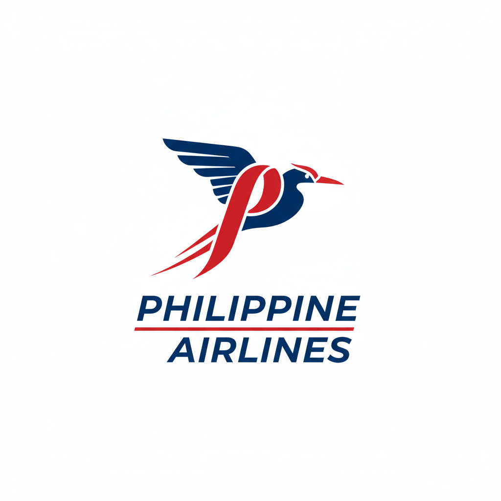 Philippine Airlines logo with red and blue colors on white background