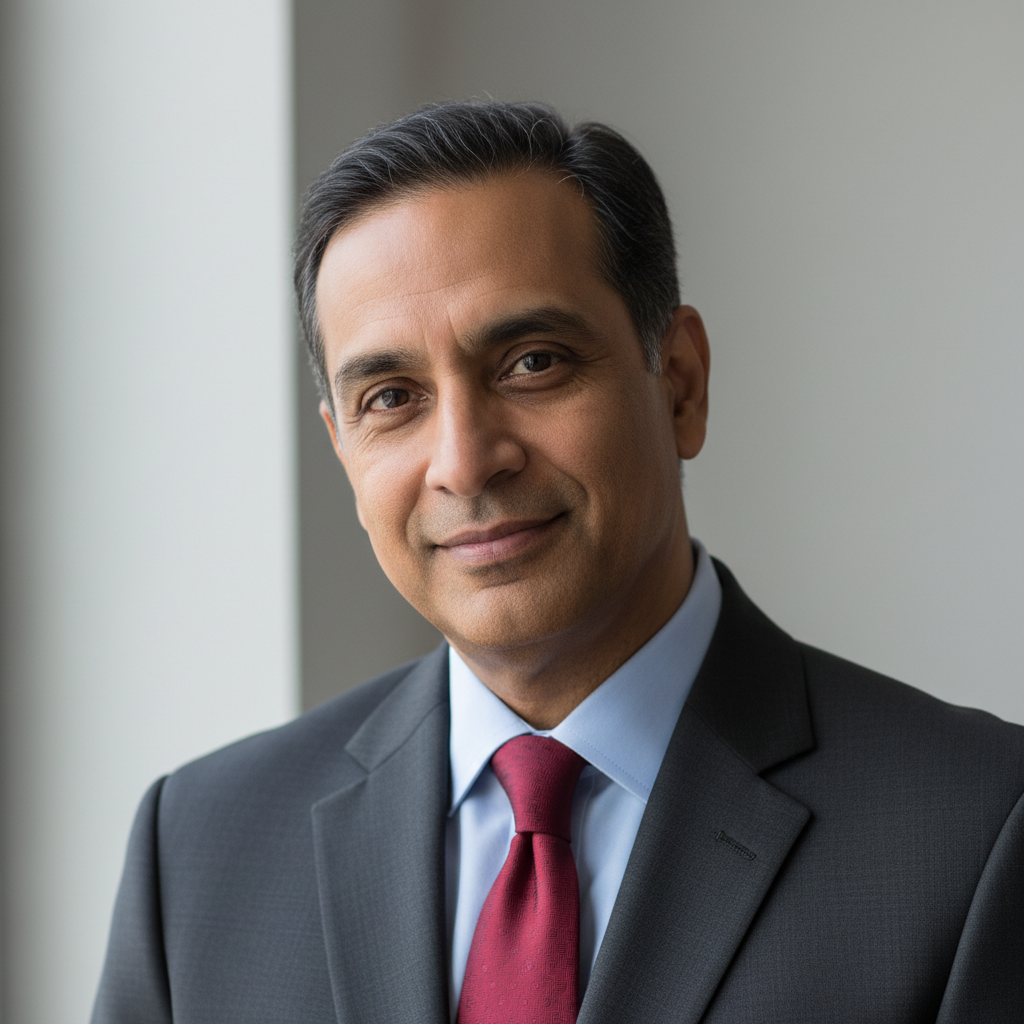 Portrait of Rajesh Kumar, successful UK work permit holder