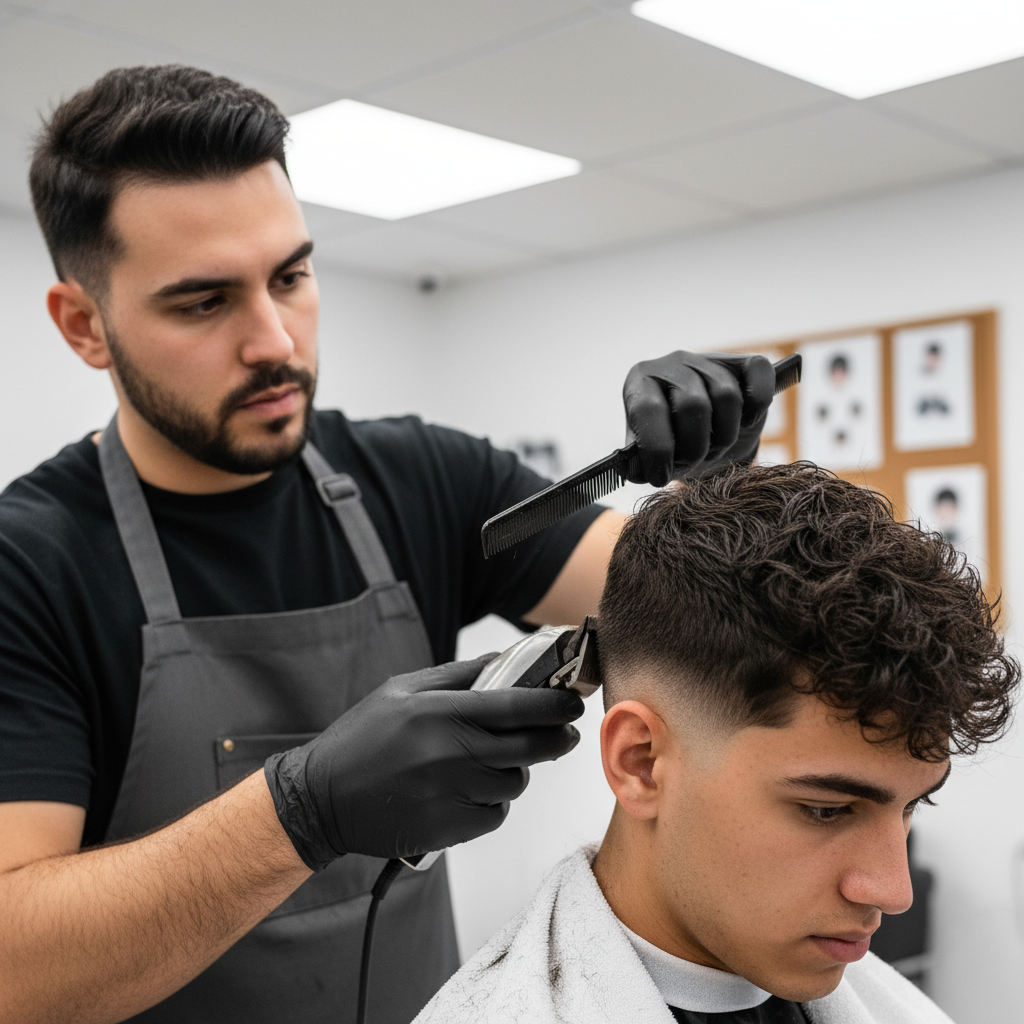 Before: Caesar Drop Fade before photo