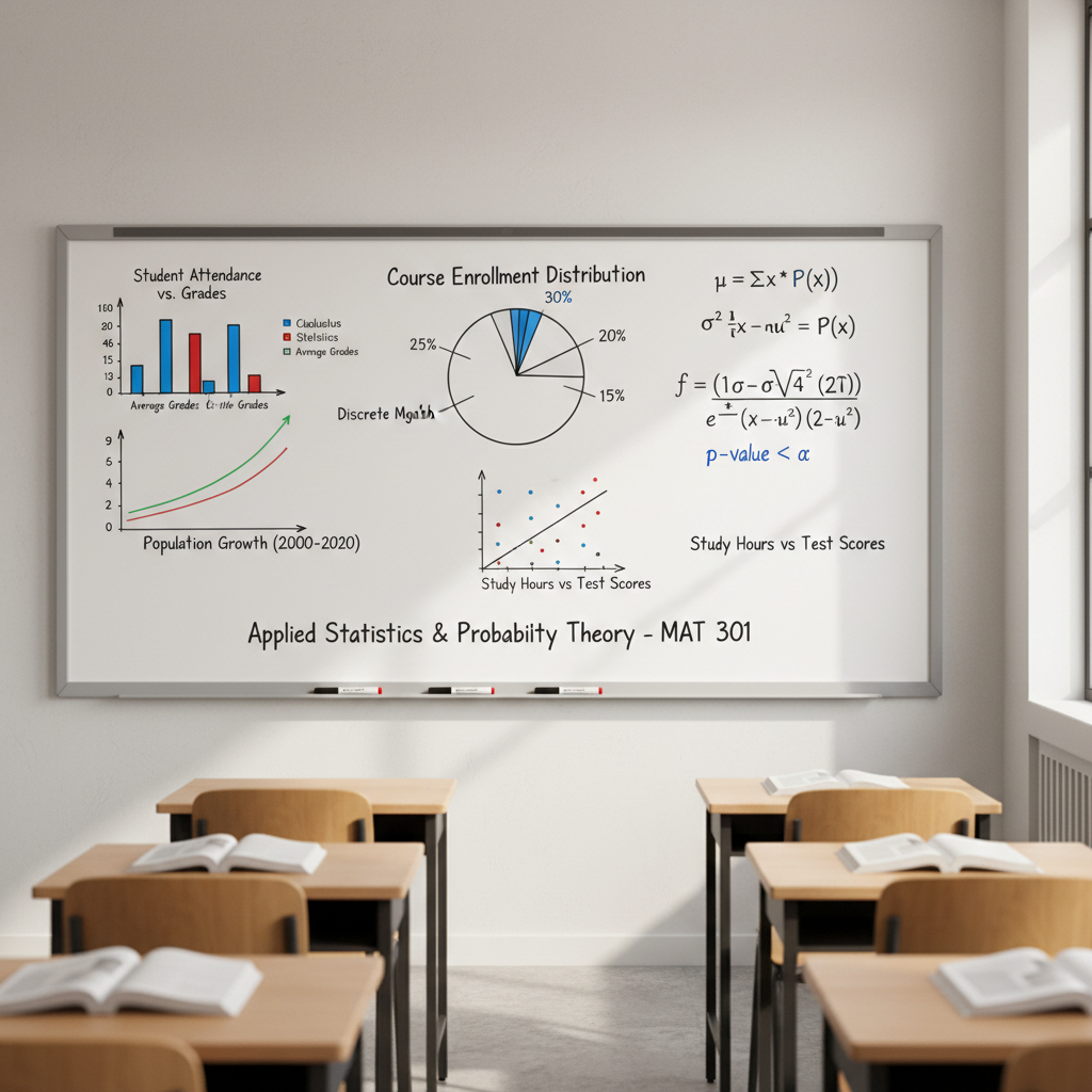 Trigonometry unit circle and angle diagrams on whiteboard, bright classroom lighting