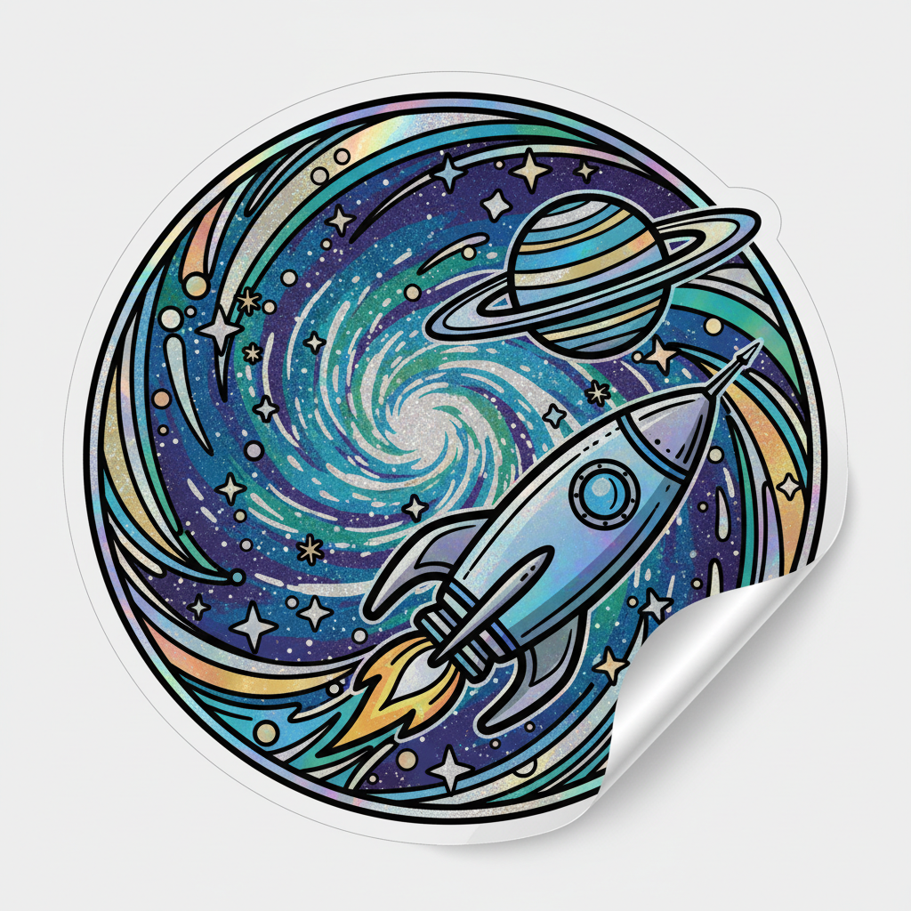 September 2025 Cosmos Chrome sticker drop - sold out space themed holographic decals