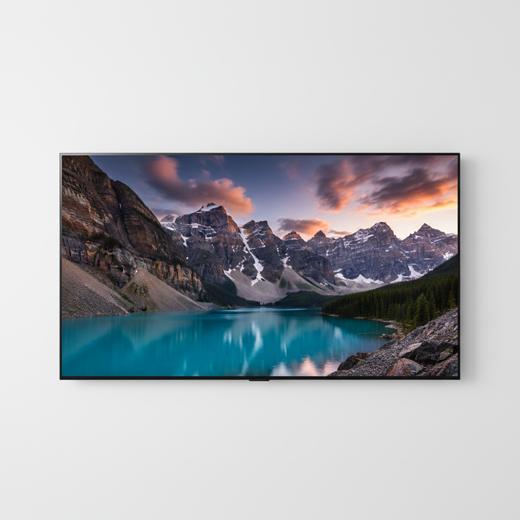LG OLED television displaying vibrant colors with perfect black levels