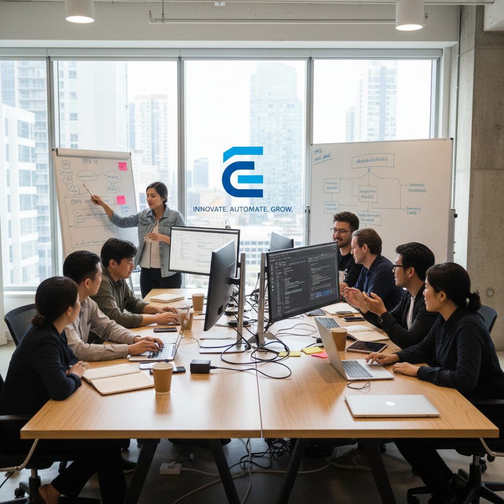 TechAlpha development team collaborating on digital product engineering