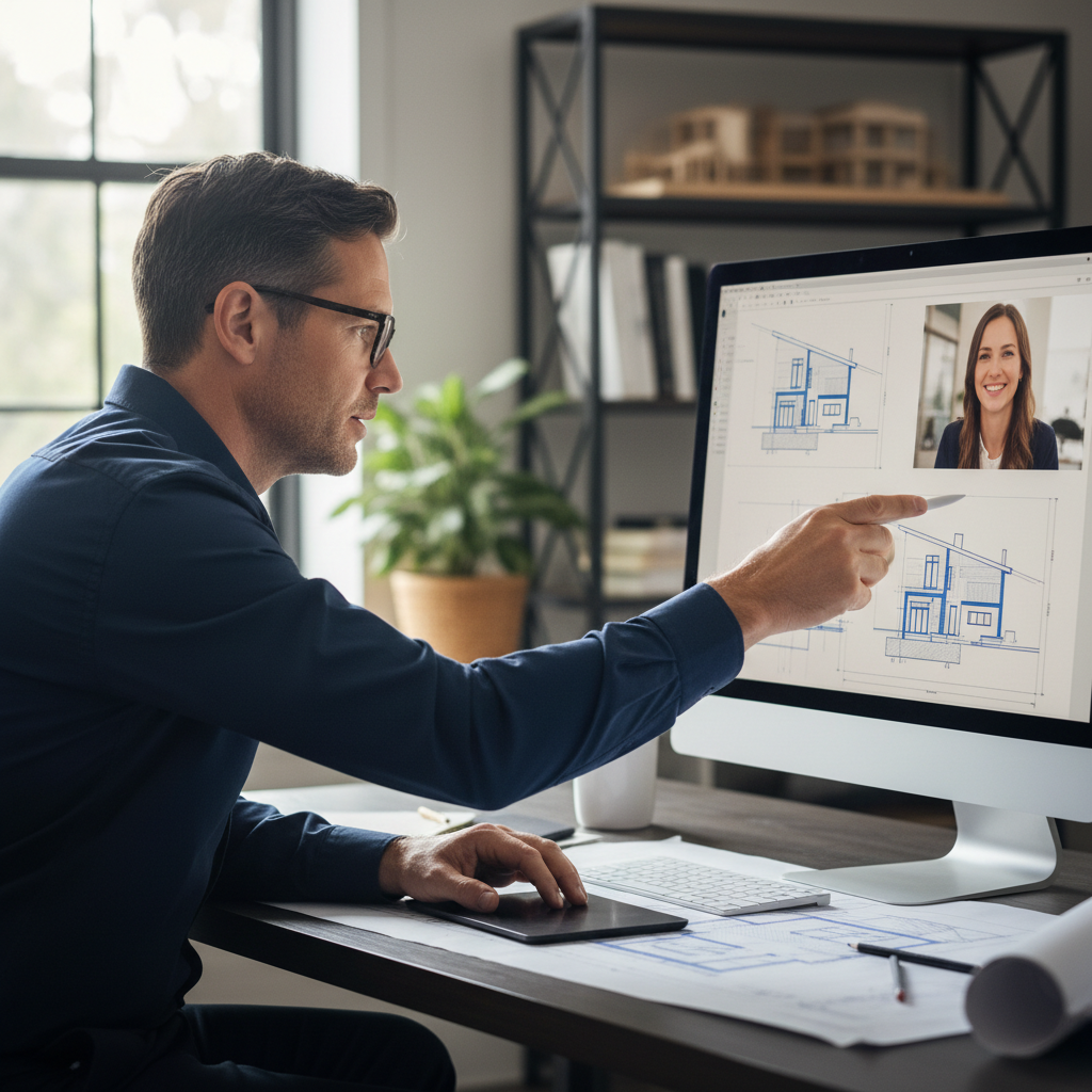 Video consultation session showing astrologer and client in face-to-face spiritual guidance meeting