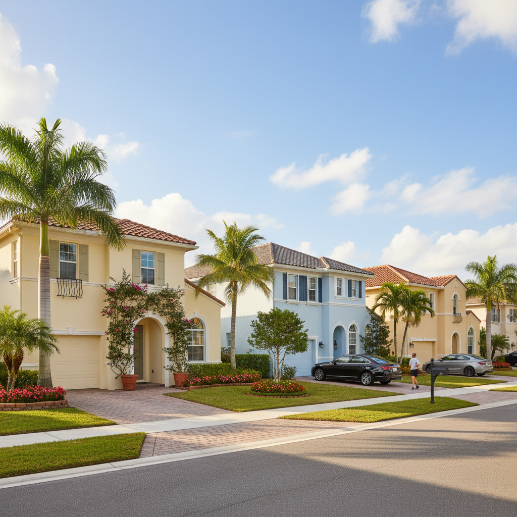 South Florida residential neighborhood with well-maintained homes representing long-term real estate investment potential