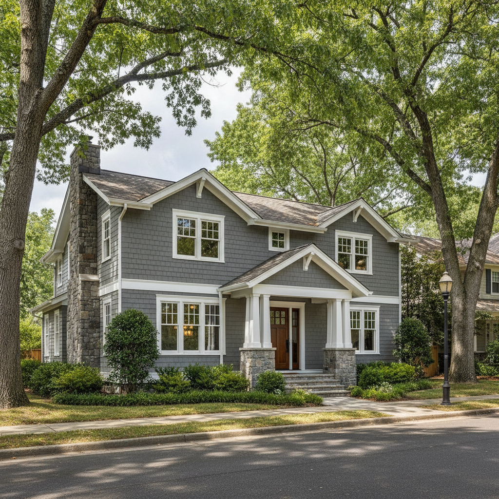 Modern luxury home with new James Hardie fiber cement siding, fresh dark trim, and pristine gutters in Orange CA