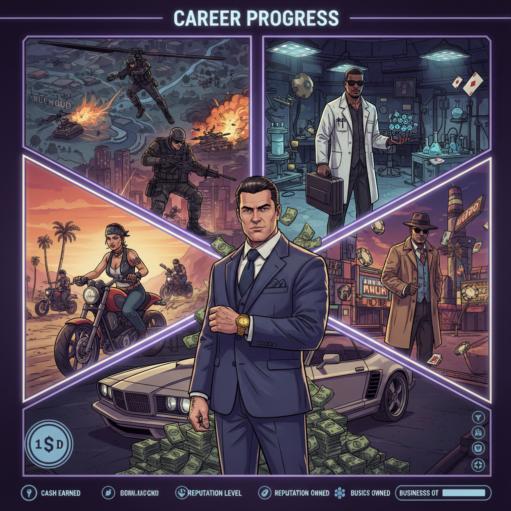 GTA Online career progress artwork