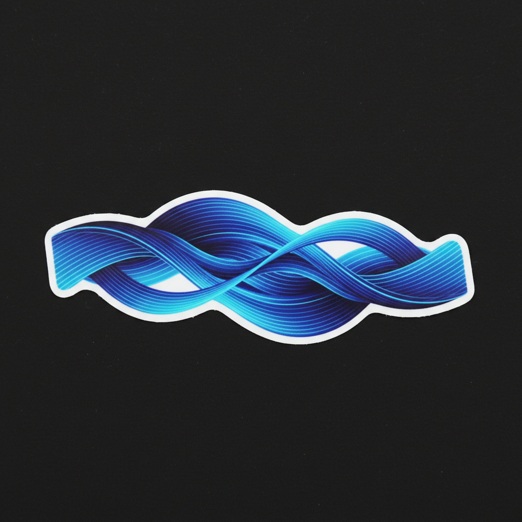 Dark purple and blue abstract light waves on black background representing electronic music