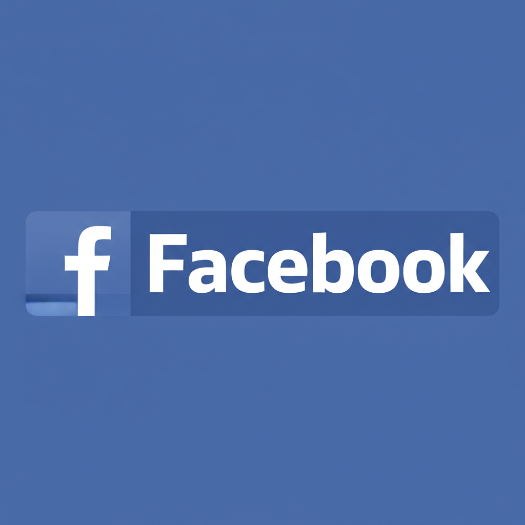 Facebook logo with blue background