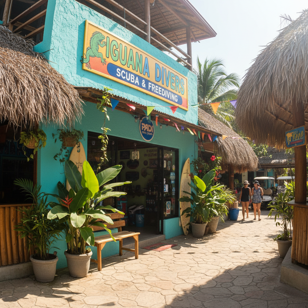 Iguana Divers shop at Plaza Kahuna Santa Teresa Costa Rica