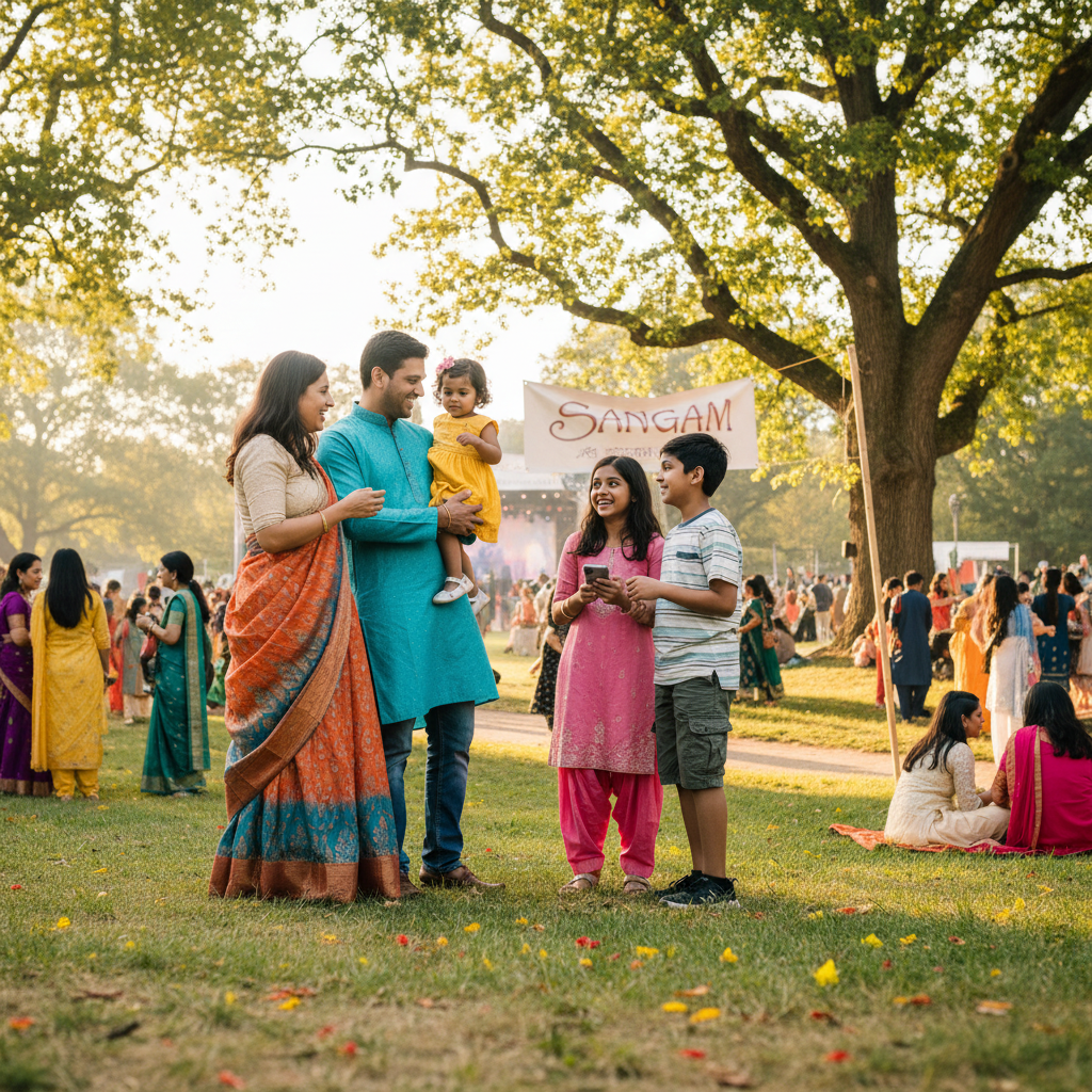 Family at Sangam event