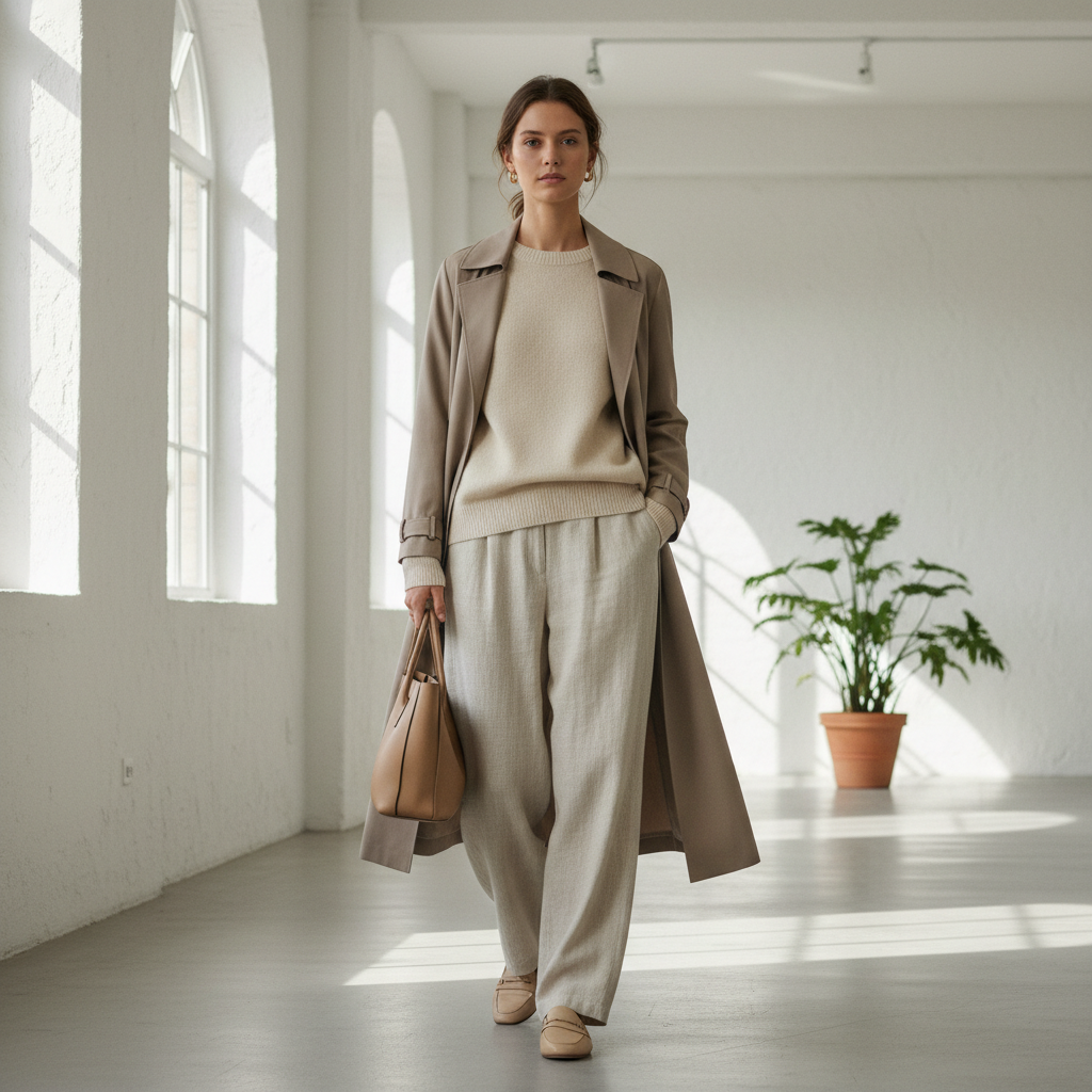 Everyday elegance styling inspiration featuring RIIB neutral collection shared by brand ambassador
