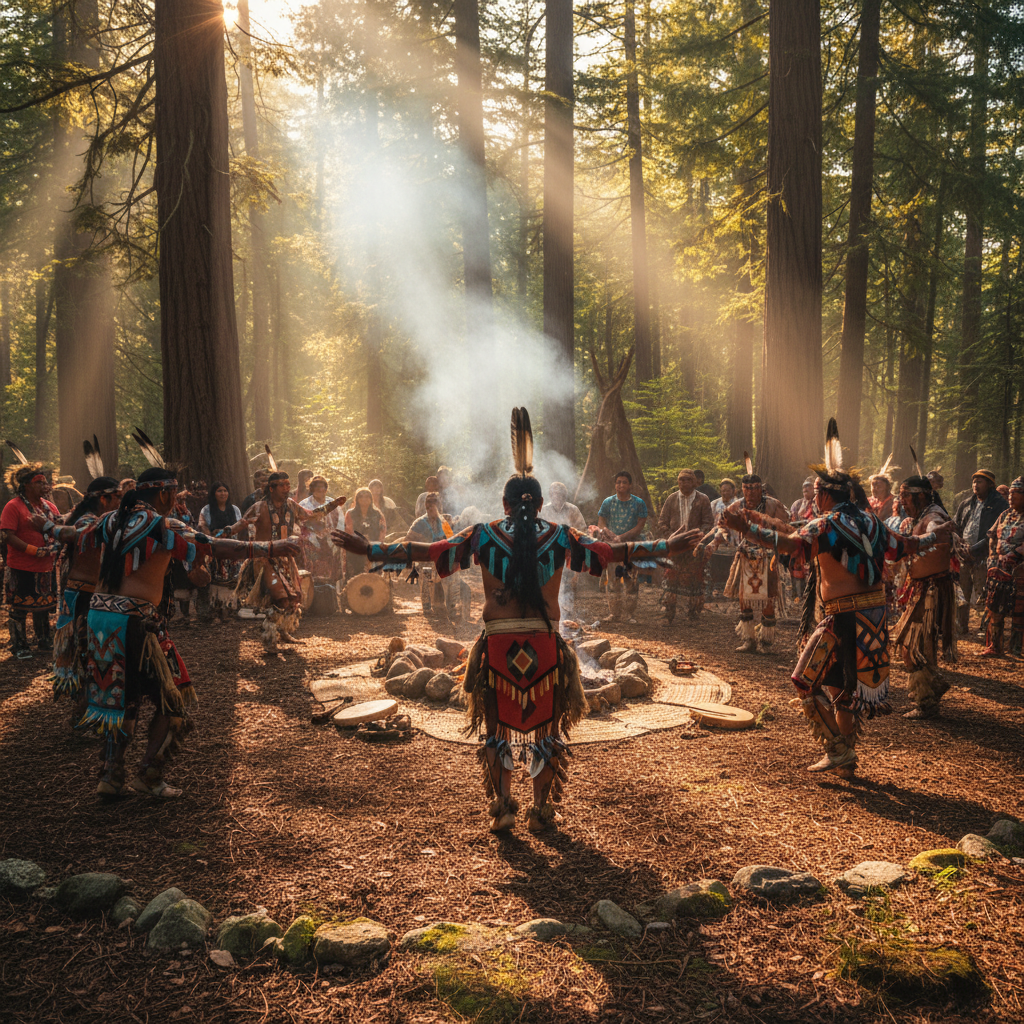 Stereotyped Hollywood representation of Indigenous ceremony