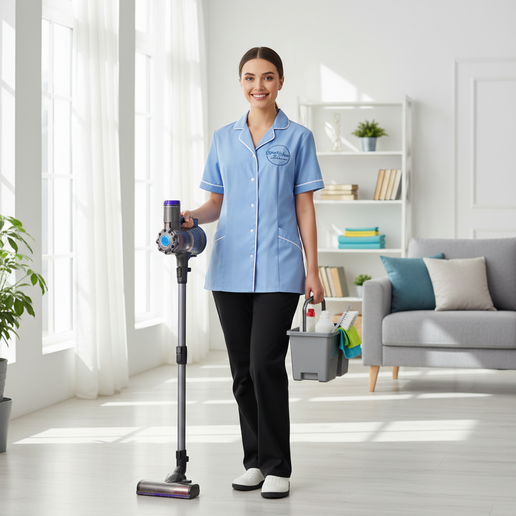 Marcus Reid — professional house cleaner smiling in uniform