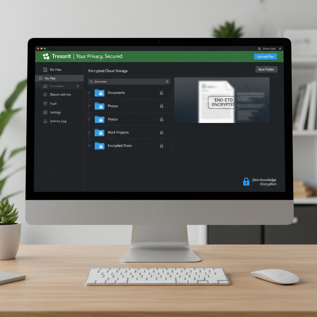 Tresorit encrypted cloud storage interface