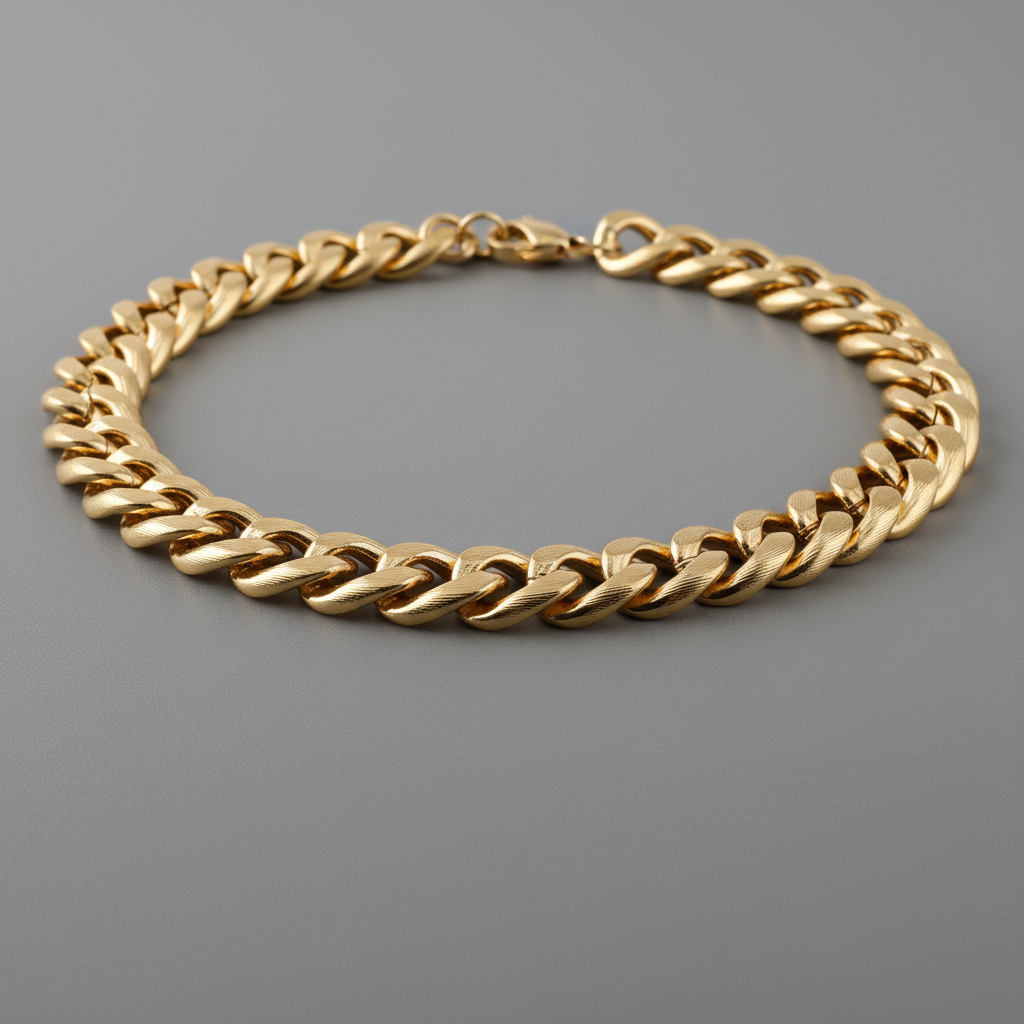 Platinum chain for men on dark background, premium jewellery
