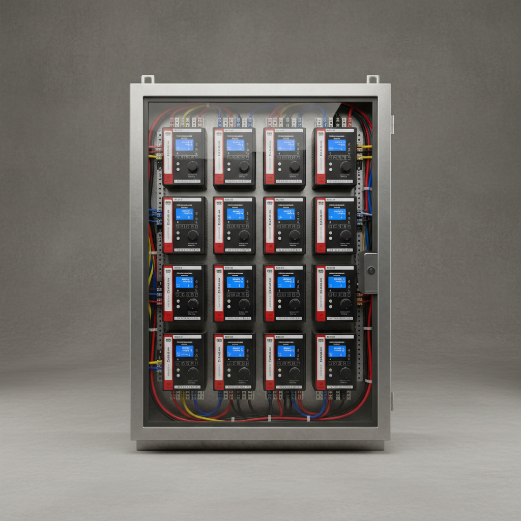 VFD variable frequency drive panel cabinet with multiple drive units installed