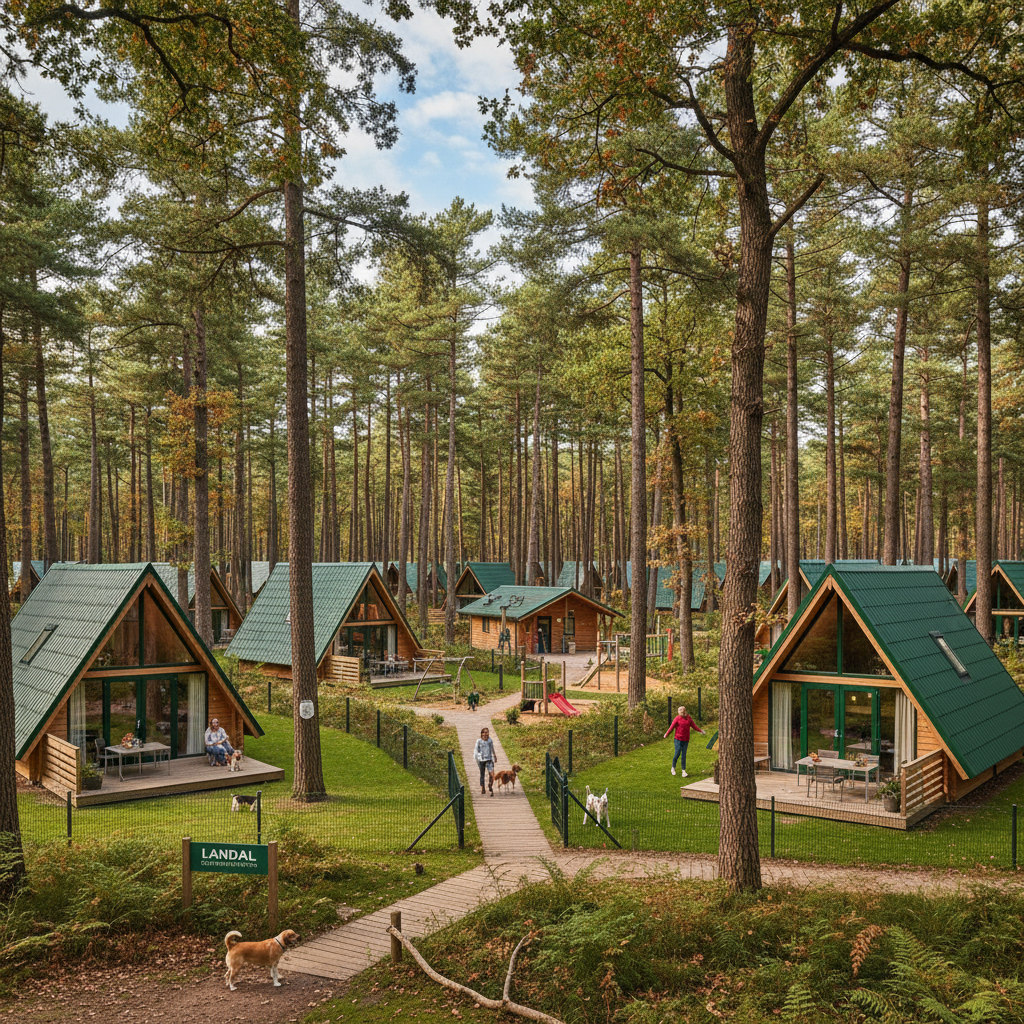 Landal GreenParks vakantiepark midden in het bos, hondvriendelijke bungalows