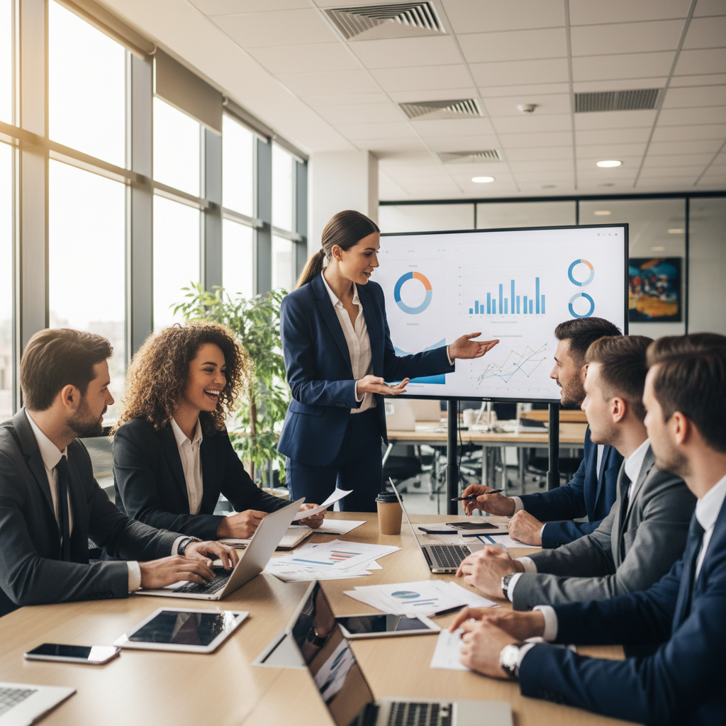 Young professionals networking at a corporate event
