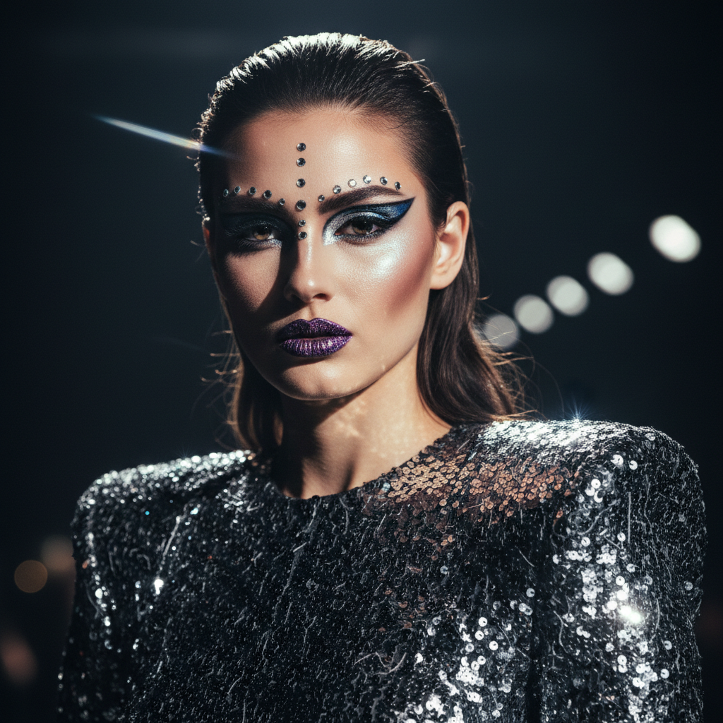 Beauty campaign with dramatic lighting
