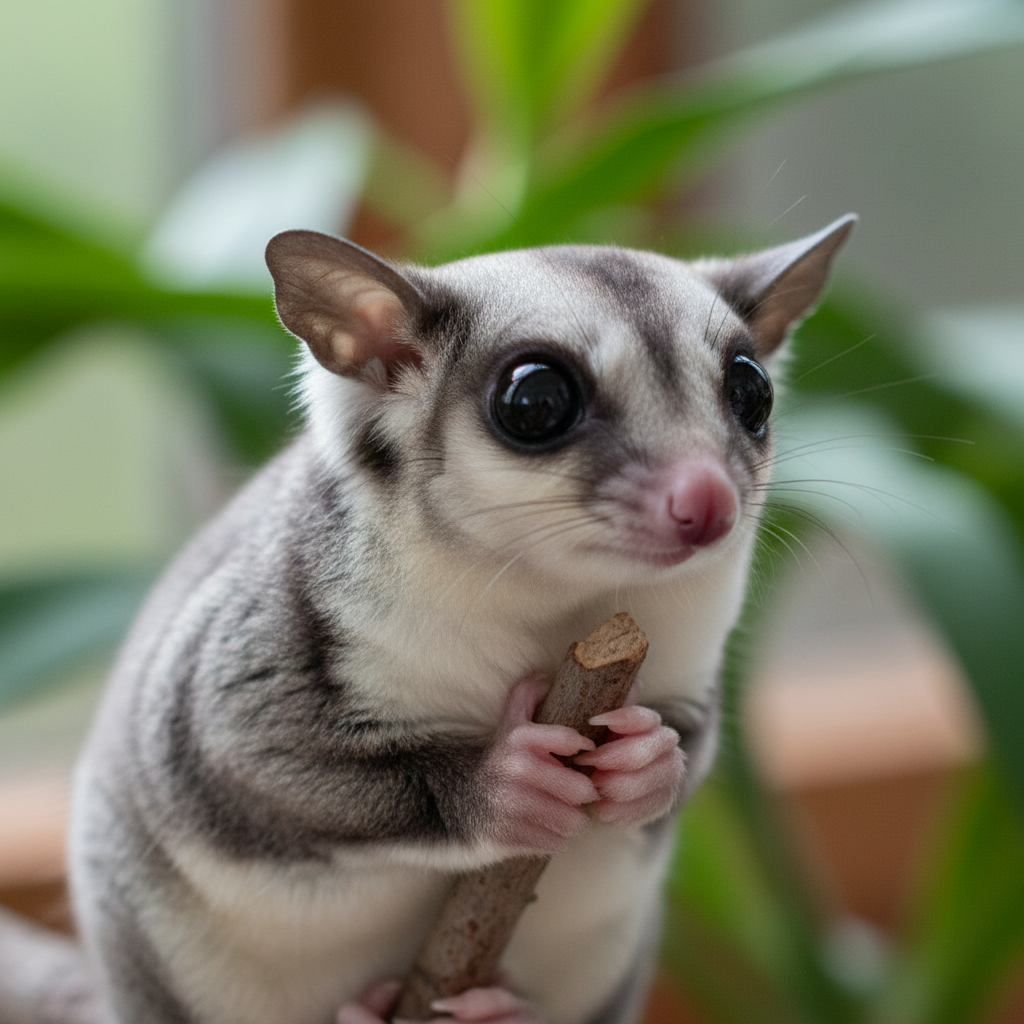 Rescue sugar glider adoption portrait showing personality and temperament clearly
