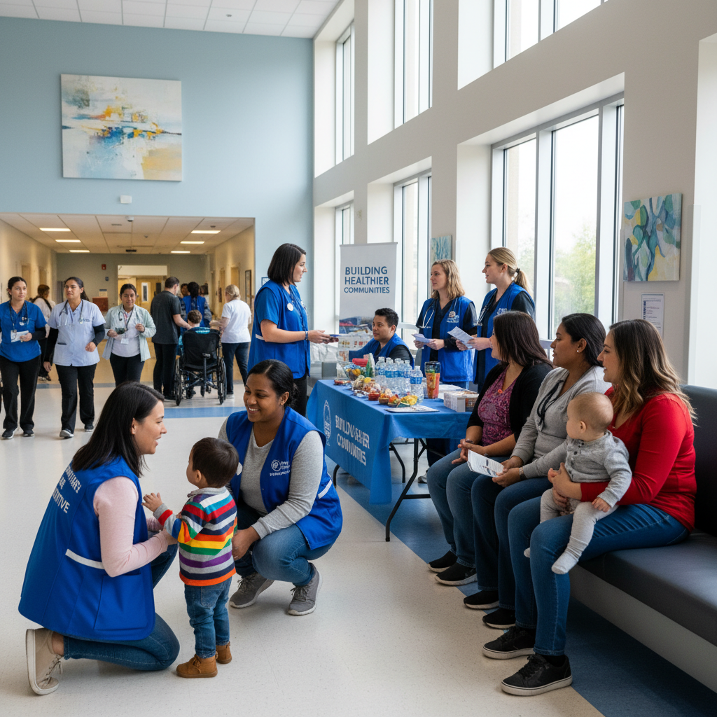 Asbah SA team conducting a community outreach visit at Zithulele Hospital in the Eastern Cape, meeting with families and medical staff