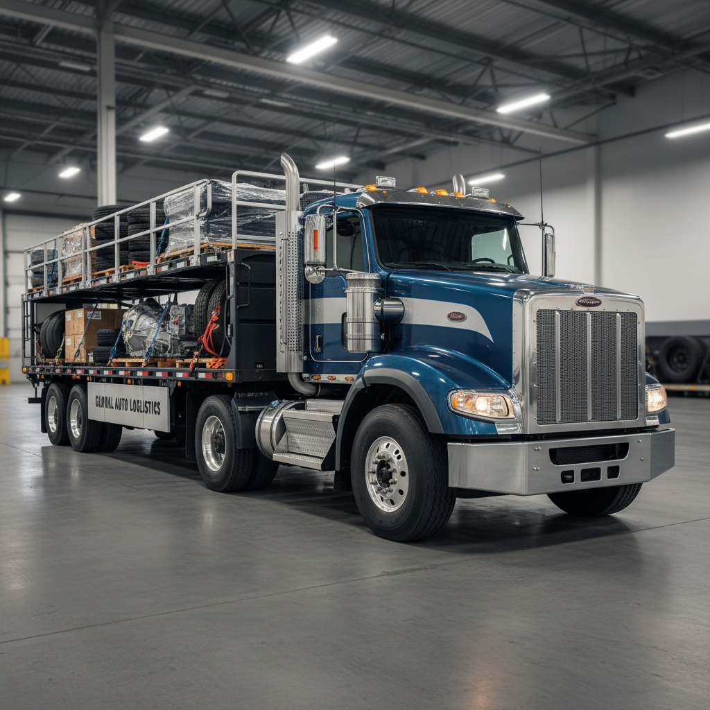 Heavy duty commercial truck for motor vehicle parts and accessories