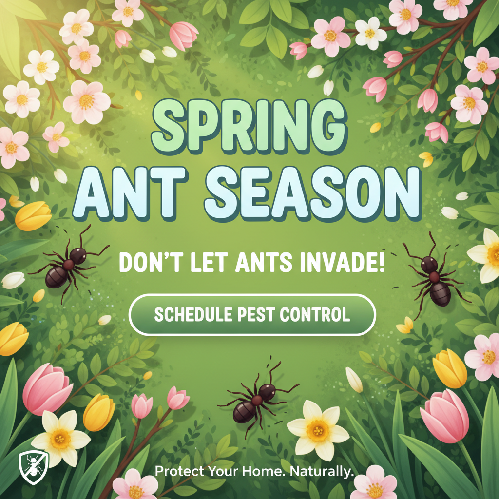 Spring ant season alert seasonal Instagram story template for pest control marketing