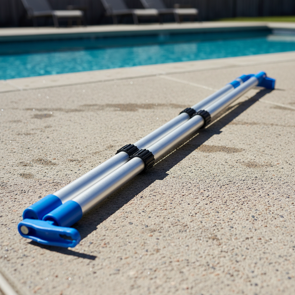 Aluminum extension pole for window cleaning extended to full height