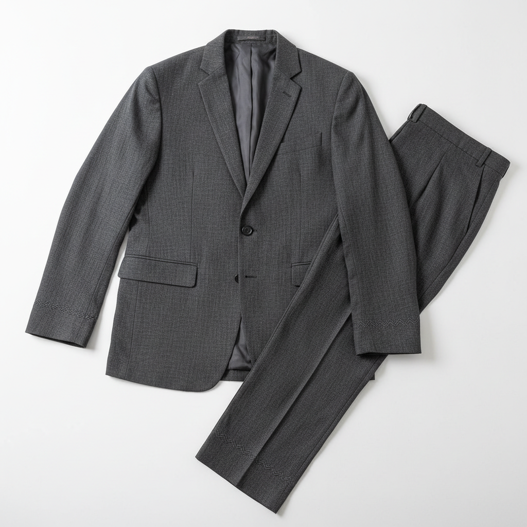 Savile Row Co premium menswear brand — bright studio, tailored suit clothing photography, classic British fashion heritage
